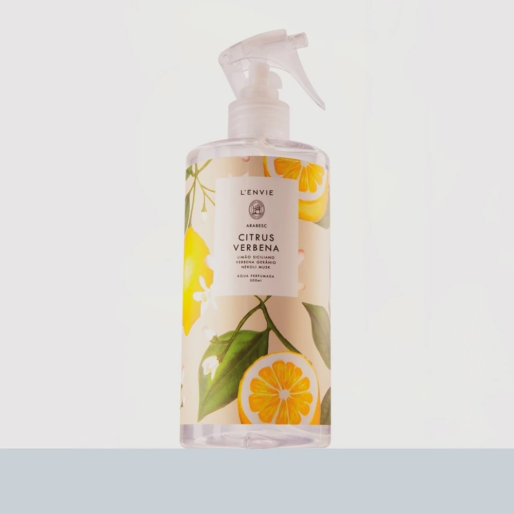 Água Perfumada Limão Citrus Verbena Gerânio Lenvie 500ml - Imagem 3