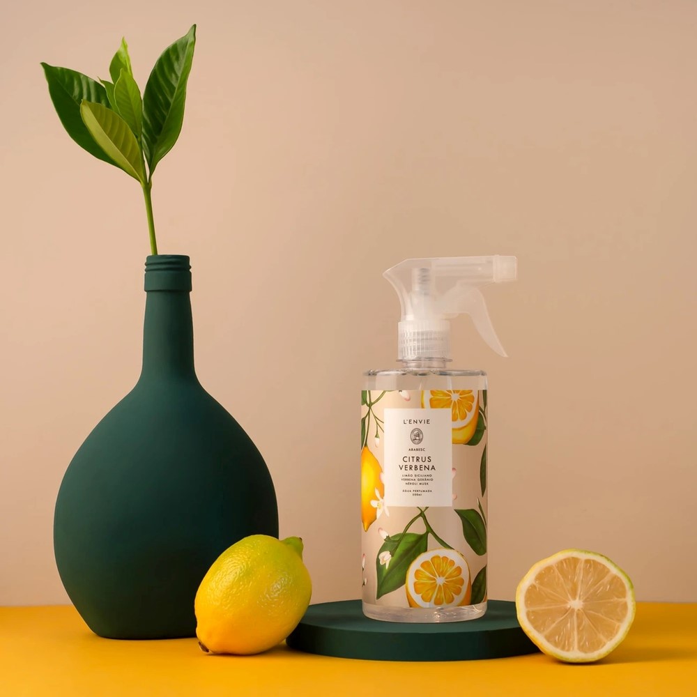 Água Perfumada Limão Citrus Verbena Gerânio Lenvie 500ml - Imagem 5