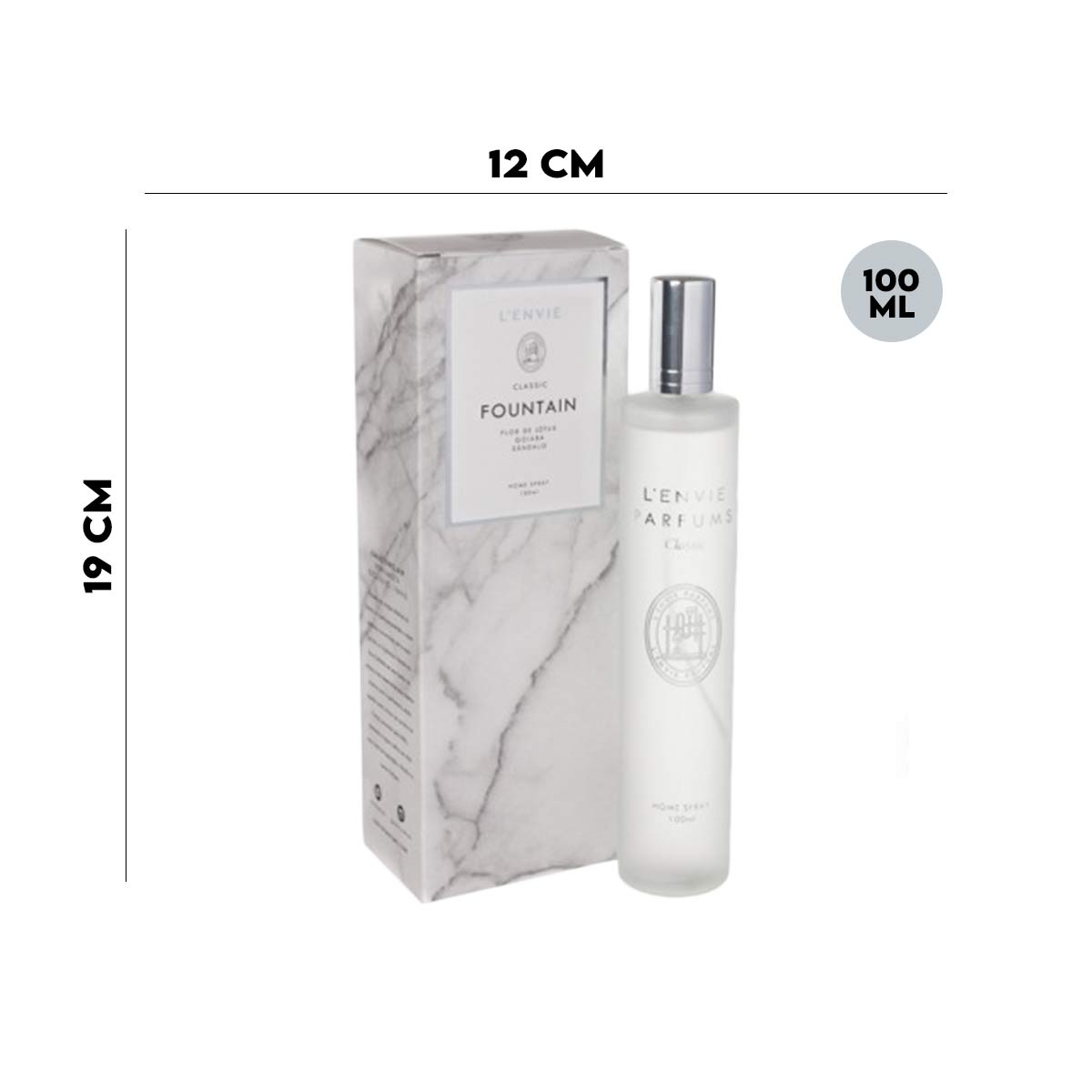 Aromatizante Home Spray Fountain Floral Verde Aquoso Lenvie 100ml - Imagem 2