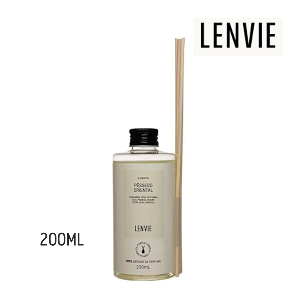 Refil Difusor de Perfume Pêssego Oriental Elementos Lenvie 200ml - Imagem 3