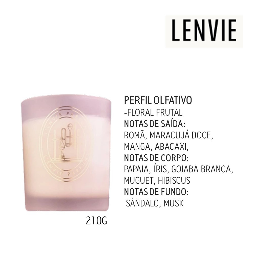 Vela Perfumada Magnólia Pacífica Arabesc 210g Lenvie - Imagem 2
